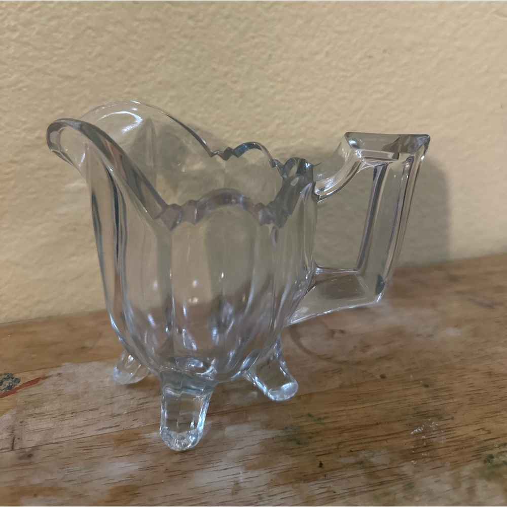 Indiana Glass Paneled Colonial Clear Glass Creamer